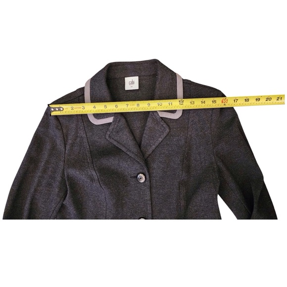 CABI Grey Blazer Suit Coat - Stylish Ladies Small Jacket two-tone trendy modern - Picture 14 of 15